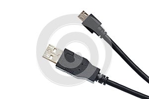 MICO USB CABLE isolated on white background  - Image photo