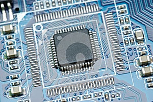 Micro chip closeup