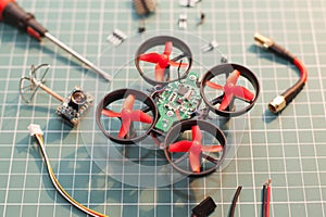 Micro copter assembly parts photo
