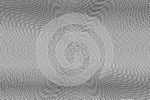 Micro dotted halftone with smooth gradient. Black and white vector texture. Vintage effect graphic decor