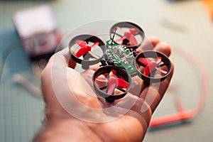 Micro drone in hand