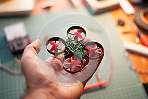 Micro drone in hand