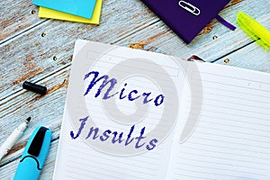 Micro Insults sign on the page