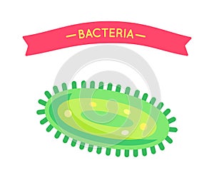 Micro Life Bacteria Form Creature Cartoon Poster