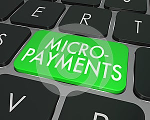 Micro Payments Words Computer Keyboard Buy Online Website