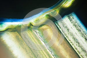 Micro photo of agate stone