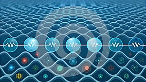 micro science Physics Wave Micro, science, physics, wave, patterns, energy, oscillation, technology, abstract, design photo