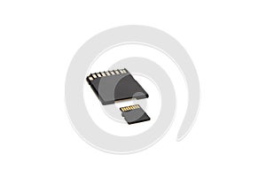 Micro sd adapter and micro sd card isolated