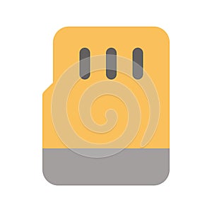 Micro SD Card Flat Style Icon