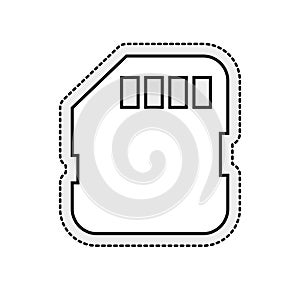 micro sd card isolated icon