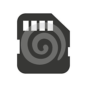 micro sd card isolated icon