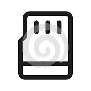 Micro SD Card Outline Style Icon