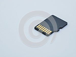 Micro SD Memory Card Isolated on White Background