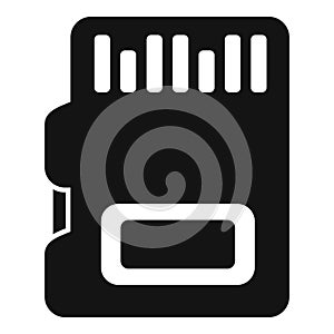Micro sd storage icon simple vector. Storage digital