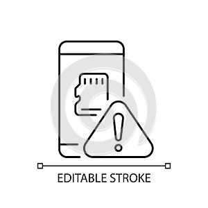 Micro SDcard not working linear icon