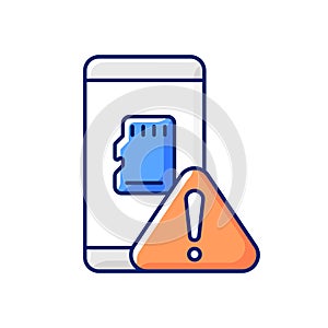 Micro SDcard not working RGB color icon