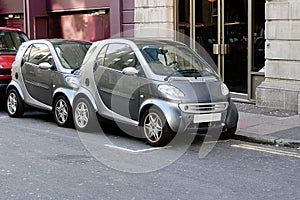 Micro smart cars share space