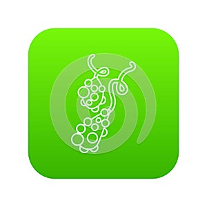 Micro vibrio icon green vector