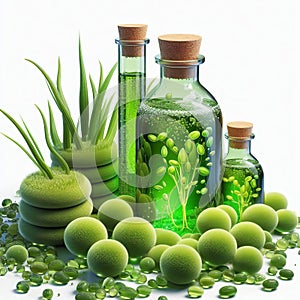 Microalgae Biofuel Renewable fuel produced from cultivated mcro photo