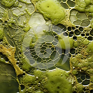 Microalgae close up microscope image
