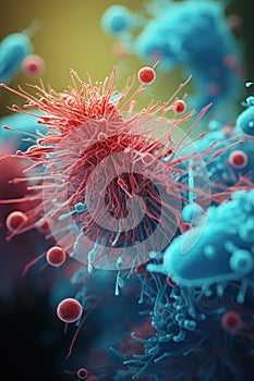 Microbacteria and bacterial organisms.biology and science background