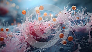 Microbacteria and bacterial organisms.biology and science background