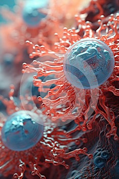 Microbacteria and bacterial organisms.biology and science background