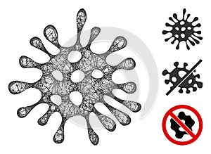 Microbe Polygonal Web Vector Mesh Illustration