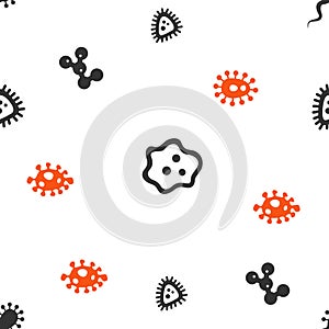 Microbe Seamless Flat Vector Wallpaper