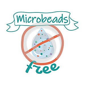 Microbeads free quality product, label package photo