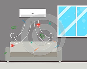 Microbes in the air conditioner