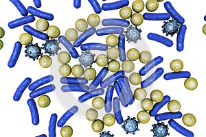 Microbes of different shapes