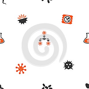 Microbes Seamless Flat Vector Wallpaper