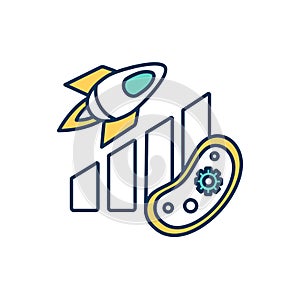 Microbial evolution RGB color icon