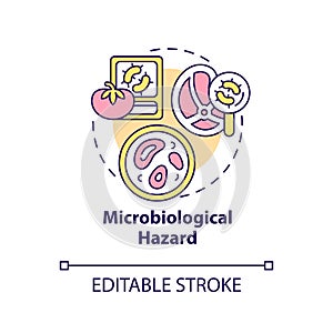 Microbiological hazard concept icon