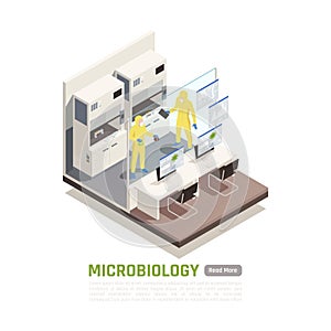 Microbiology Isometric Illustration