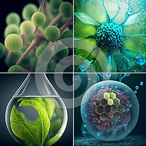 microbiology science research, concept art