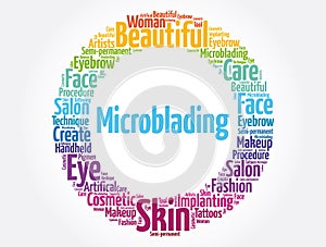 Microblading word cloud collage, medical concept background
