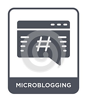 microblogging icon in trendy design style. microblogging icon isolated on white background. microblogging vector icon simple and