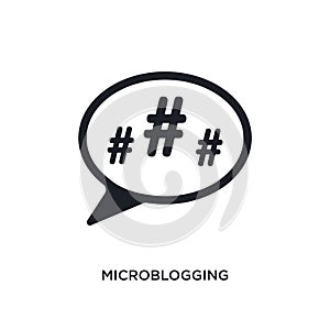 microblogging isolated icon. simple element illustration from technology concept icons. microblogging editable logo sign symbol