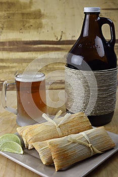 Microbrew Beer and Tamales