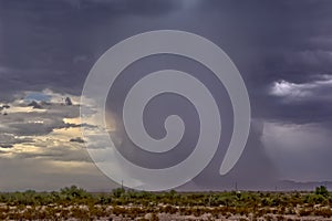 Microburst storm during Arizona monsoon season