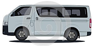 Microbus vector template design , side view