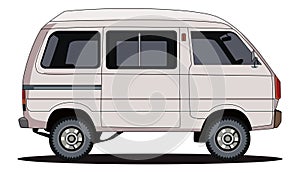 Microbus vector template design , side view