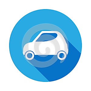 microcar icon with long shadow. Premium quality graphic design icon with long shadow. Signs and symbols can be used for web, logo photo