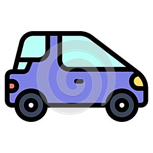 Microcar icon, transportation related vector photo