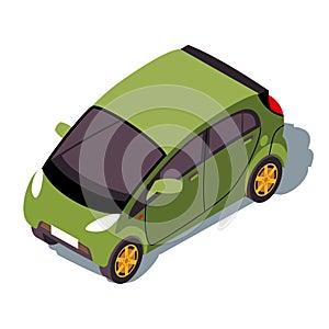 Microcar isometric color vector illustration photo