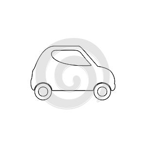 microcar outline icon. Element of car type icon. Premium quality graphic design icon. Signs and symbols collection icon for photo