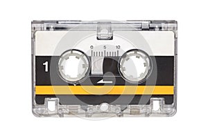Microcassette isolated on white background