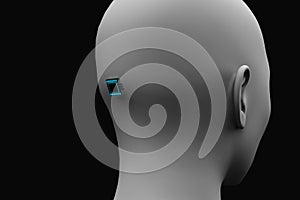 Microchip in the back of the head